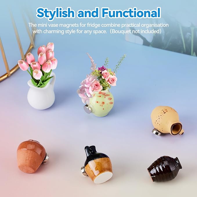 Daphtora® Mini Ceramic Vase Magnets for Fridge 💐 - Image 4
