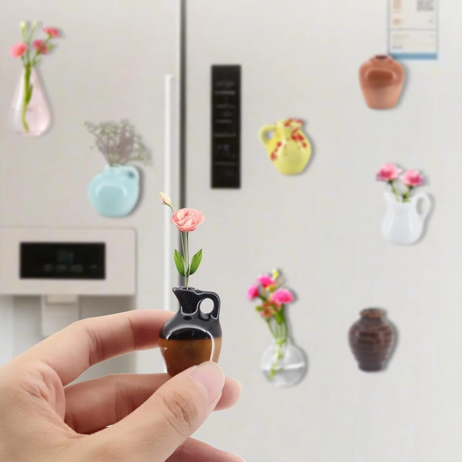 Daphtora® Mini Ceramic Vase Magnets for Fridge 💐 - Image 5