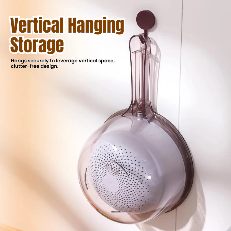 Daphtora® 360° Rotating Drain Rinse Fruit Basket & Detachable Fruit Tray - Image 6